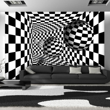 Fototapeet - Black & White Corridor - 100x70