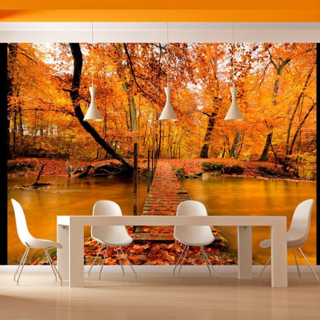 Fototapeet - Autumn bridge - 300x231