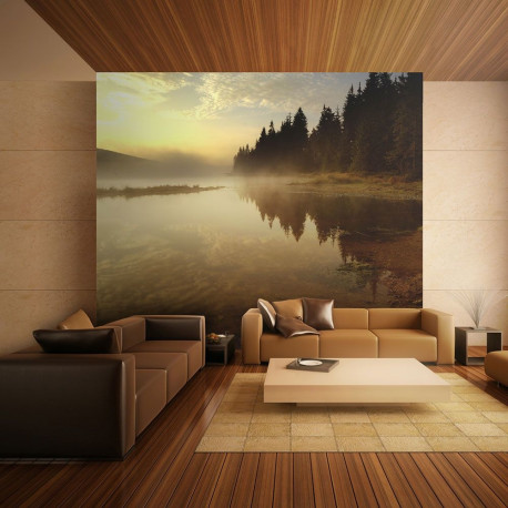 Fototapeet - Forest and lake - 300x231