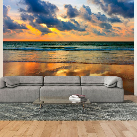 Fototapeet - Colorful sunset over the sea - 300x231