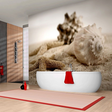 Fototapeet - Beach and shell - 350x270