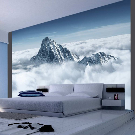 Fototapeet - Mountain in the clouds - 200x154