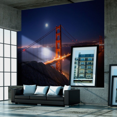 Fototapeet - Golden Gate Bridge at night - 200x154