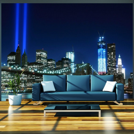 Fototapeet - Floodlights over NYC - 200x154