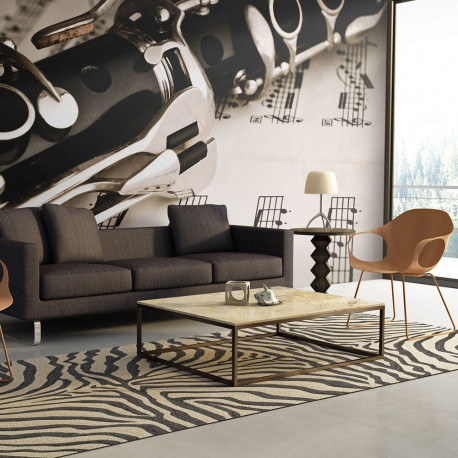 Fototapeet - Clarinet and music notes - 350x270