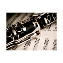 Fototapeet - Clarinet and music notes - 400x309