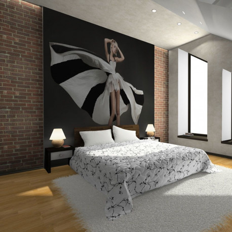 Fototapeet - Beautiful blonde in marvelous dress - 350x270