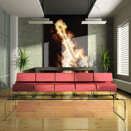 Fototapeet - Flaming guitar - 250x193