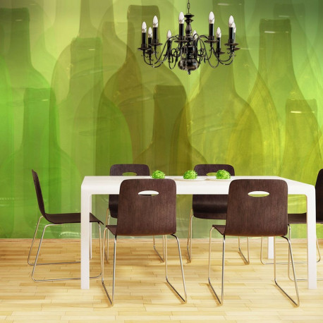 Fototapeet - Green bottles - 350x270