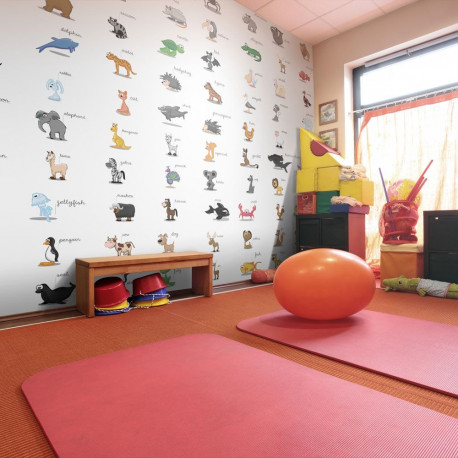 Fototapeet - Learning by playing (animals) - 350x270
