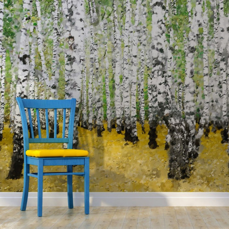 Fototapeet - In birch grove... - 300x231