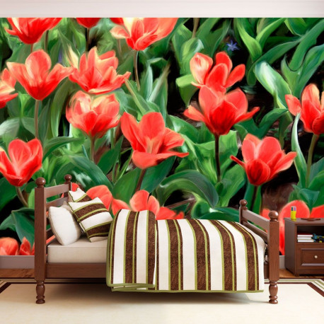 Fototapeet - Painted flowers - 400x309