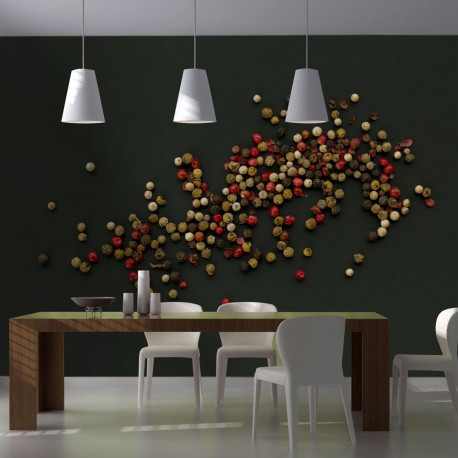 Fototapeet - Composition of coloured pepper - 200x154