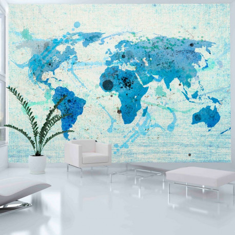 Fototapeet - Cruising and sailing -  The World map - 350x270