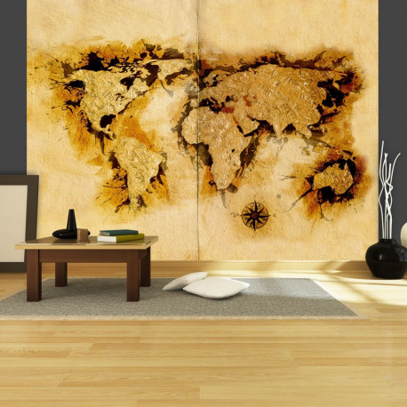 Fototapeet - Gold-diggers' map of the World - 200x154