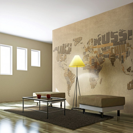 Fototapeet - Explorers' map of the World - 300x231