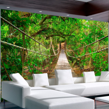 Fototapeet - Bridge amid greenery - 100x70