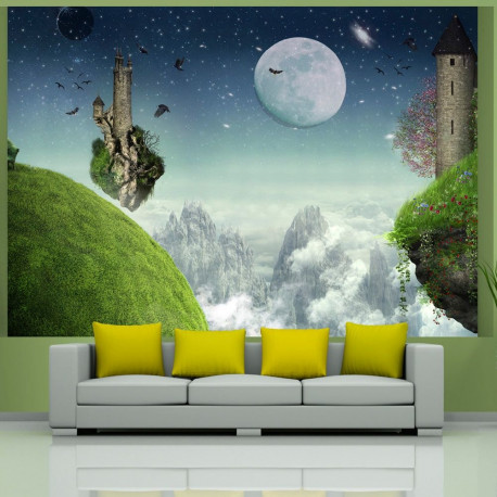 Fototapeet - Flight over the mountains - 400x280