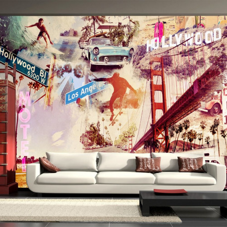 Fototapeet - Hollywood, Miami, Los Angeles... - 150x105