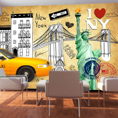 Fototapeet - One way - New York - 250x175