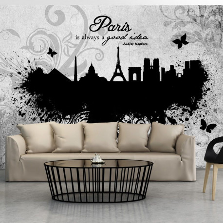 Fototapeet - Paris is always a good idea - black and white - 200x140