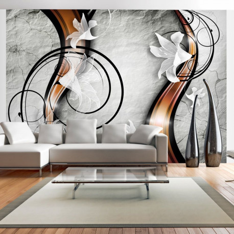 Fototapeet - Lily on a stone - 200x140