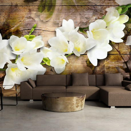 Fototapeet - Freesia on Wood - 300x210