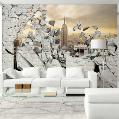 Fototapeet - NY - City behind the Wall - 150x105