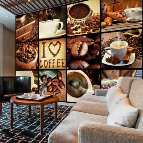 Fototapeet - Coffee - Collage - 100x70