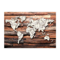 Fototapeet - Map On Wood - 300x210