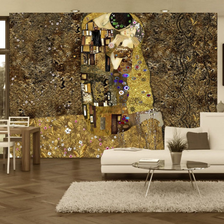 Fototapeet - Klimt inspiration: Golden Kiss - 100x70