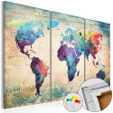 Pilt korgil - Rainbow Map [Cork Map] - 60x40