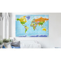 Pilt korgil - World Map: Countries Flags [Cork Map] - 90x60