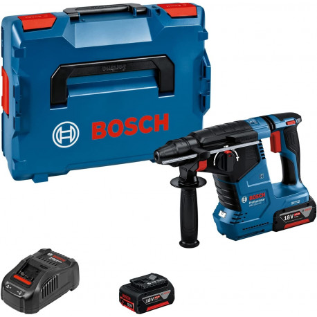 Bosch Cordless Hammer Drill GBH 18V-24 C Professional, 18V (blue/black, 2x Li-Ion battery 5.0Ah, Blu