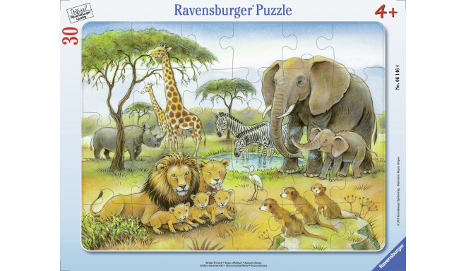 Ravensburger plaatpusle Aafrika loomad 30tk