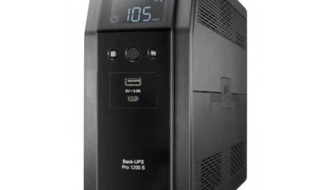 APC BACK UPS PRO BR 1200VA, SINEWAVE,8 OUTLETS, AVR, LCD INTERFACE