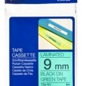 Brother label-making tape TZ721 width 9 green, black text 