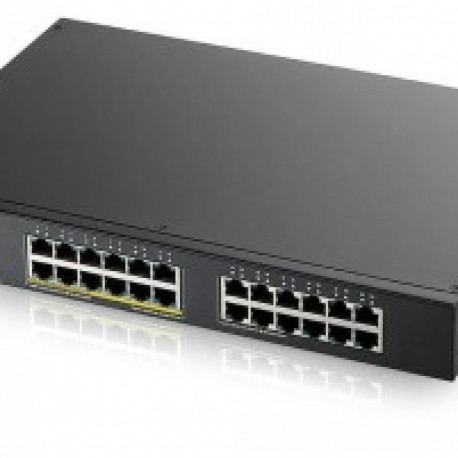 ZYXEL GS1900-24EP, 24-PORT GBE L2, 12 PORT POE SMART SWITCH, RACKMOUNT, 130 WATT (5Y WARRANTY)