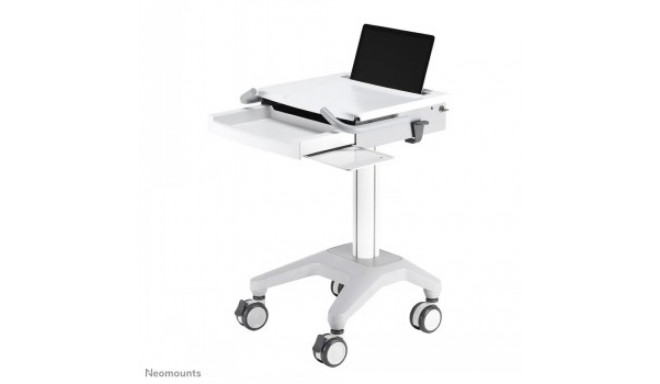NEWSTAR MOBILE LAPTOP CART, INCL. KEYBOARD & MOUSE DRAWER 10-22" CR?ME