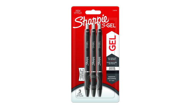 Pen "Sharpie S-GEL", black, glitter, 3 pcs.