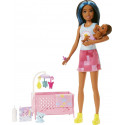 Barbie Doll Mattel Babysitter Set Doll and ba