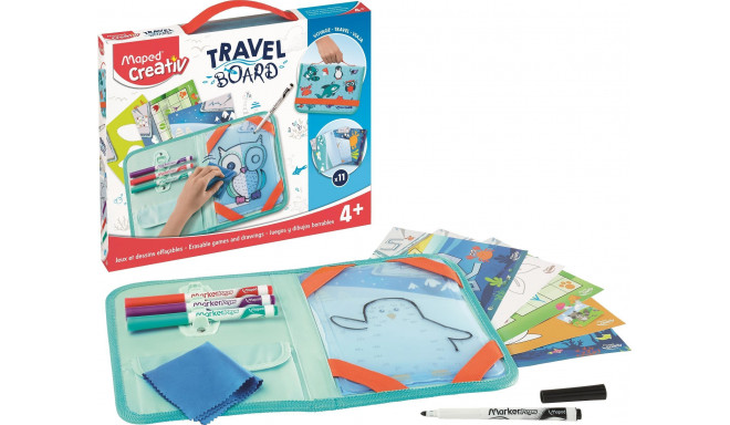 Drawing set with board MAPED Creative Travel Board Animals