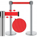 Mozos Barrier Posts With Red Tape Set of 2