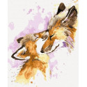 Painting by numbers - Love of foxes