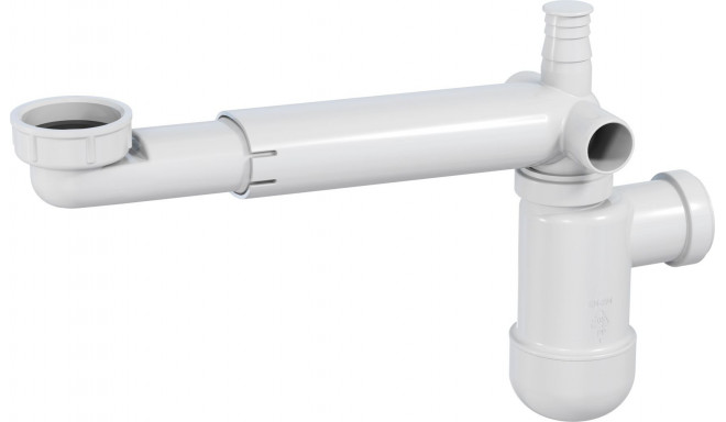 Deante bottle siphon Space Sever 5/4" DN32 space-saving with extension white (NHC 633K)