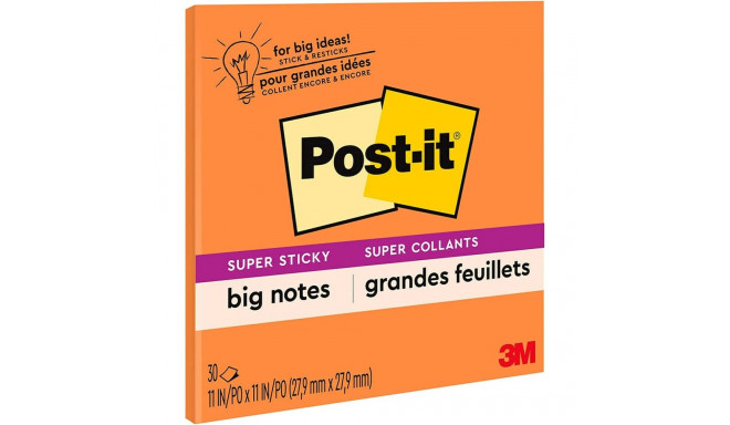 Note paper 76x76mm POST-IT Super Sticky 654 neon orange 100 sheets