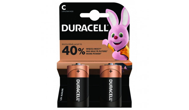 Batteries LR14/C DURACELL 1.5V 2 pcs