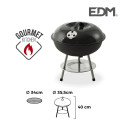 Barbeque-grill EDM Must (Ø 35,5 x 40 cm)