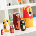 Matryoshka puidust loomakujud Funimals InnovaGoods 11 Tükid, osad