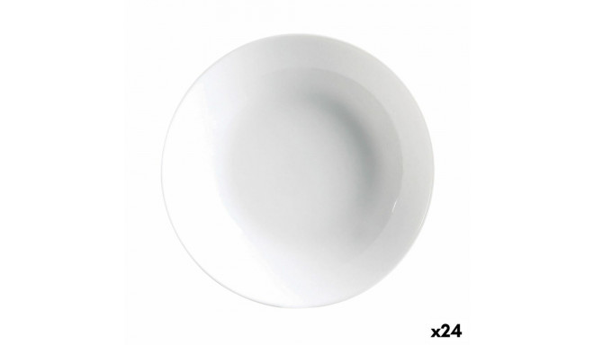 Deep Plate Luminarc Diwali 20 cm White Glass (24 Units)